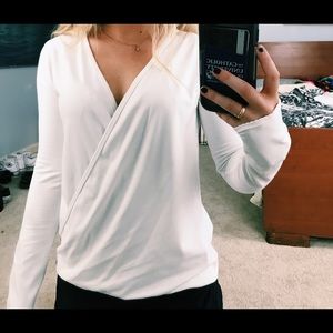 Lululemon white longsleeve wrap top
